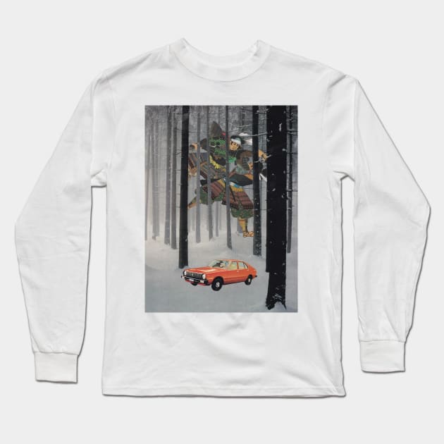 Dreaming in The Red Car Long Sleeve T-Shirt by Lerson Pannawit